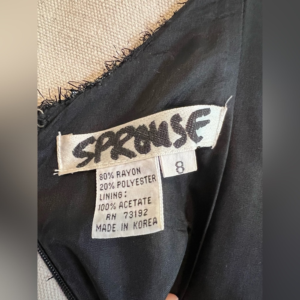 Stephen Sprouse 1980s Metallic Black Mini Dress — Vintage - Picture 5 of 8